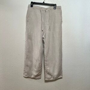 Cubavera Linen Blend Ivory Cream Straight Leg Capri Pants‎ Men Size Medium 32/34